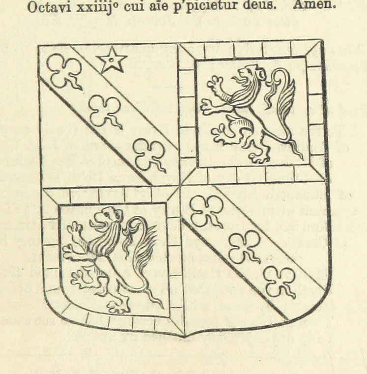 An illustration from The Visitation of Suffolk, made by William Hervey [in 1561] ... With additions from ... Jermyn, Davy, and other MSS. &c. Edited by J. J. Howard. [Extracted from “The East Anglian.”, 1866, leaf 179
