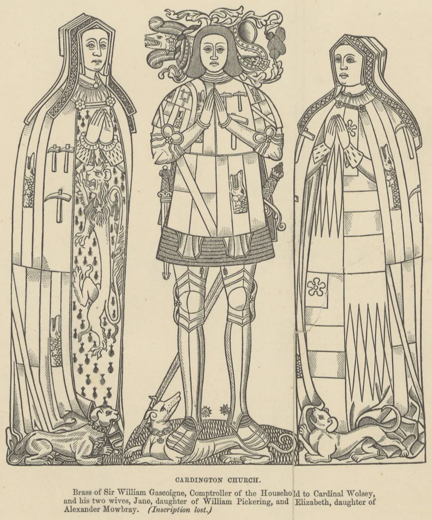 An illustration from The Visitation of Suffolk, made by William Hervey [in 1561] ... With additions from ... Jermyn, Davy, and other MSS. &c. Edited by J. J. Howard. [Extracted from “The East Anglian.”, 1866, leaf 183