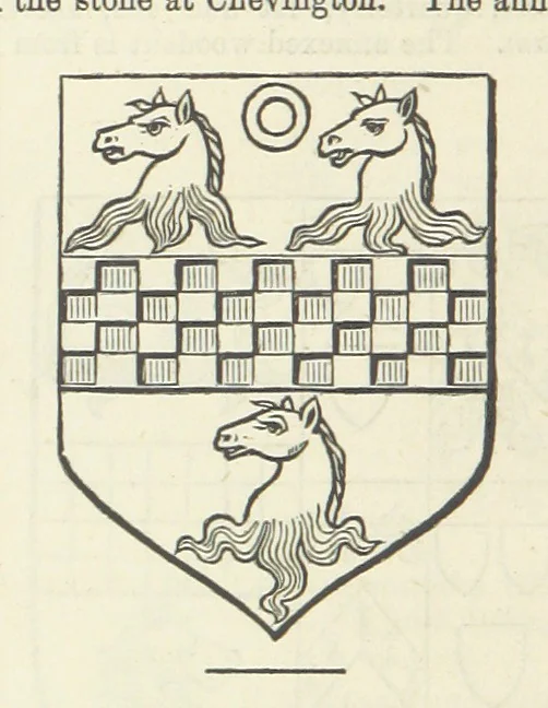 An illustration from The Visitation of Suffolk, made by William Hervey [in 1561] ... With additions from ... Jermyn, Davy, and other MSS. &c. Edited by J. J. Howard. [Extracted from “The East Anglian.”, 1866, leaf 258