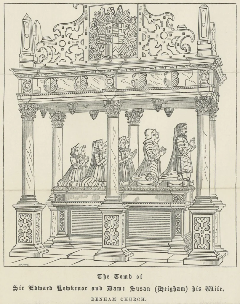 An illustration from The Visitation of Suffolk, made by William Hervey [in 1561] ... With additions from ... Jermyn, Davy, and other MSS. &c. Edited by J. J. Howard. [Extracted from “The East Anglian.”, 1866, leaf 261