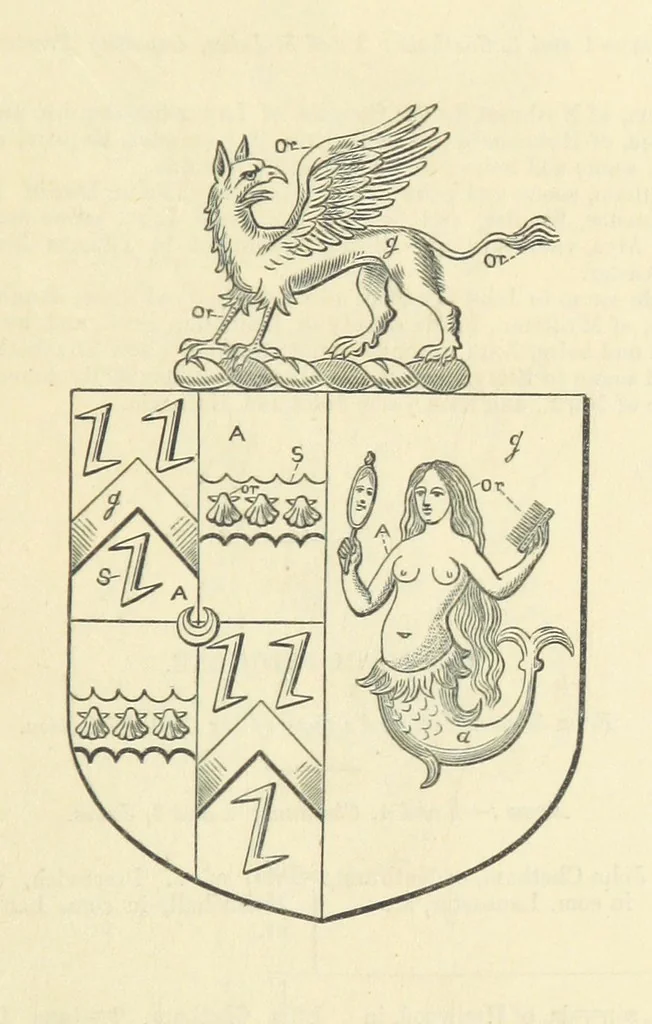An illustration from The Visitation of Suffolk, made by William Hervey [in 1561] ... With additions from ... Jermyn, Davy, and other MSS. &c. Edited by J. J. Howard. [Extracted from “The East Anglian.”, 1866, leaf 65