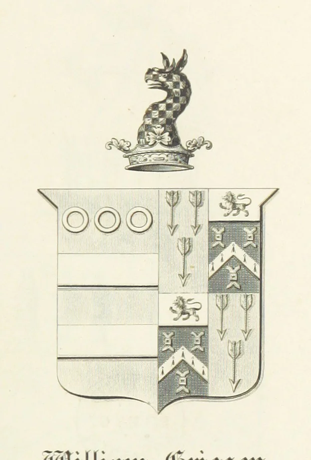 An illustration from The Visitation of Suffolk, made by William Hervey [in 1561] ... With additions from ... Jermyn, Davy, and other MSS. &c. Edited by J. J. Howard. [Extracted from “The East Anglian.”, 1866, leaf 89