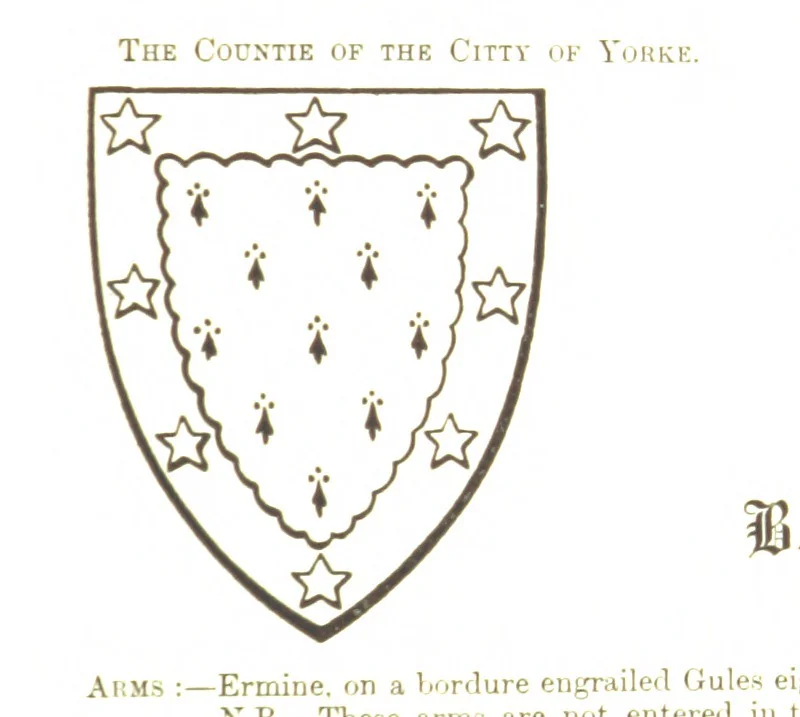 An illustration from Dugdale's Visitation of Yorkshire, [in 1665-66.] with additions. Edited by J. W. Clay, 1899, leaf 151