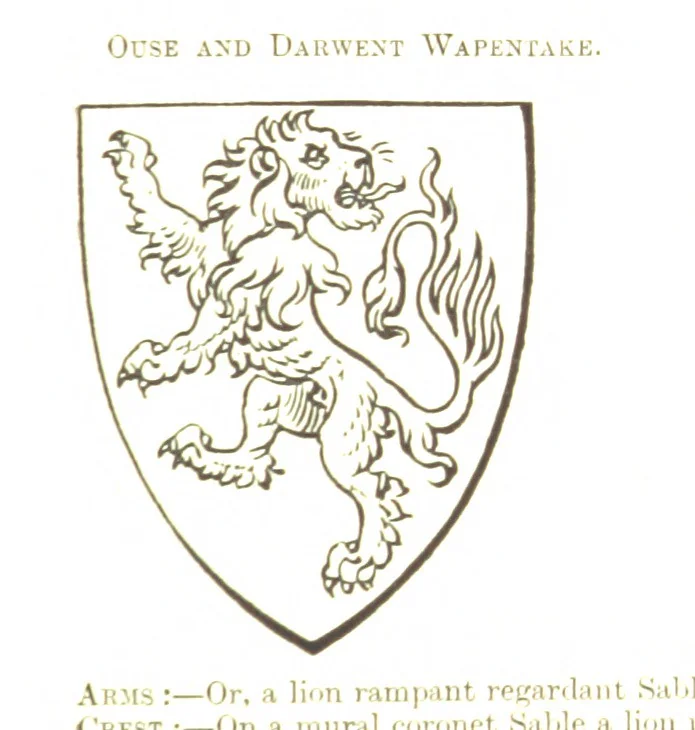An illustration from Dugdale's Visitation of Yorkshire, [in 1665-66.] with additions. Edited by J. W. Clay, 1899, leaf 155