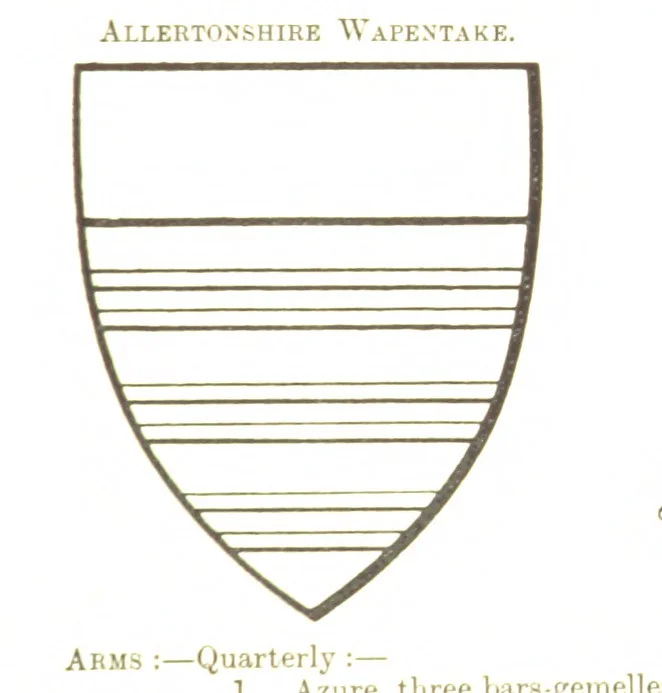 An illustration from Dugdale's Visitation of Yorkshire, [in 1665-66.] with additions. Edited by J. W. Clay, 1899, leaf 327