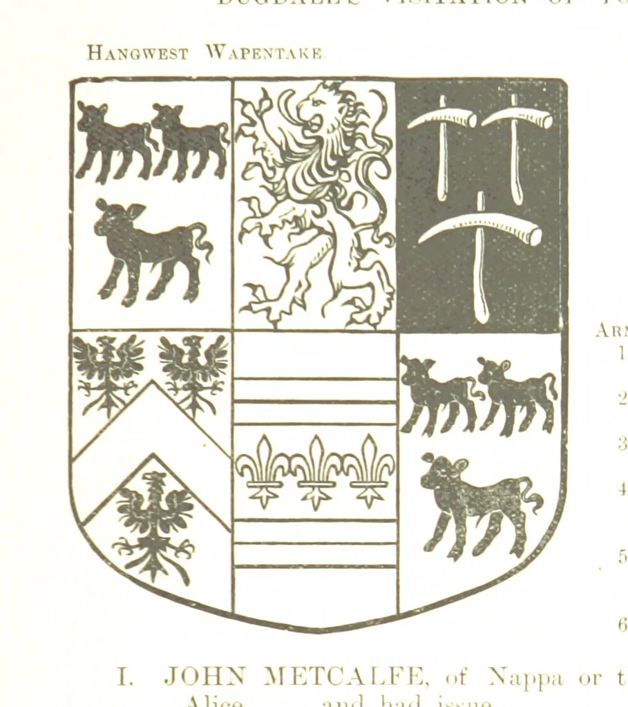 An illustration from Dugdale's Visitation of Yorkshire, [in 1665-66.] with additions. Edited by J. W. Clay, 1899, leaf 133