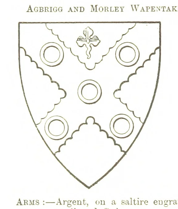 An illustration from Dugdale's Visitation of Yorkshire, [in 1665-66.] with additions. Edited by J. W. Clay, 1899, leaf 144