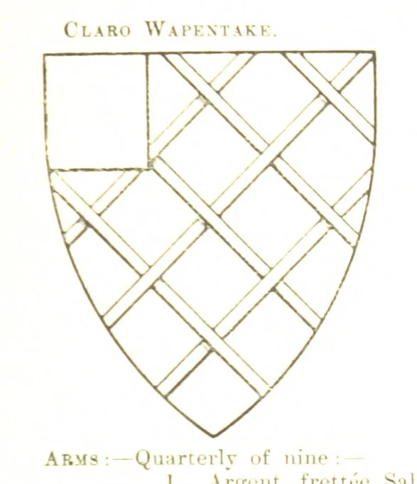 An illustration from Dugdale's Visitation of Yorkshire, [in 1665-66.] with additions. Edited by J. W. Clay, 1899, leaf 179