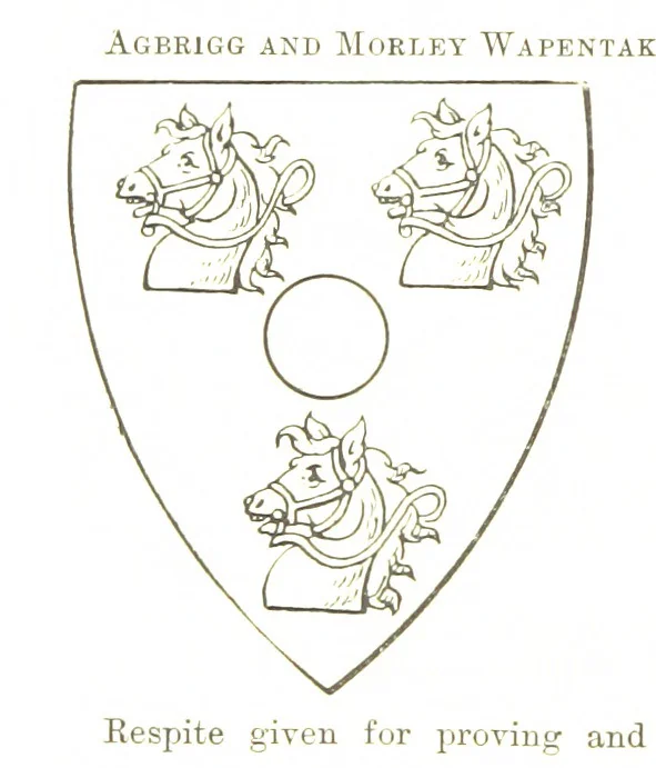An illustration from Dugdale's Visitation of Yorkshire, [in 1665-66.] with additions. Edited by J. W. Clay, 1899, leaf 214