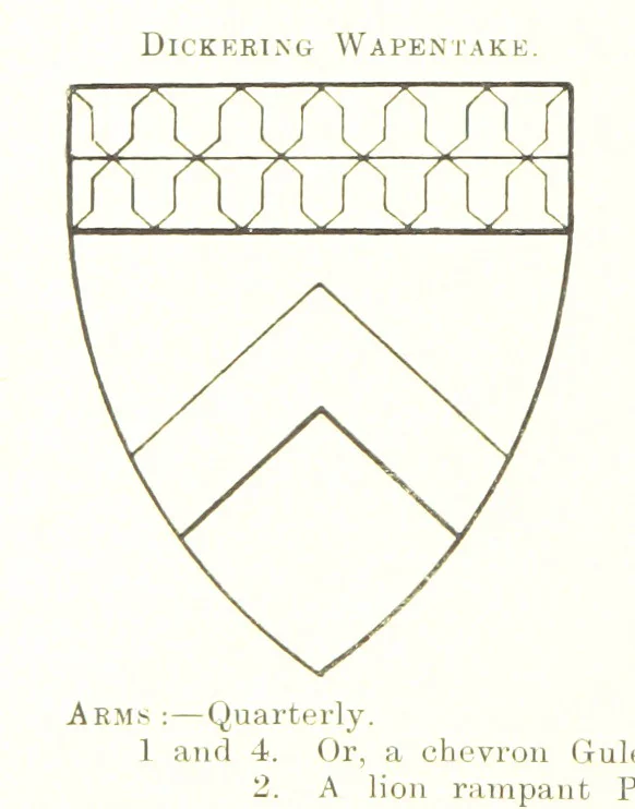 An illustration from Dugdale's Visitation of Yorkshire, [in 1665-66.] with additions. Edited by J. W. Clay, 1899, leaf 200