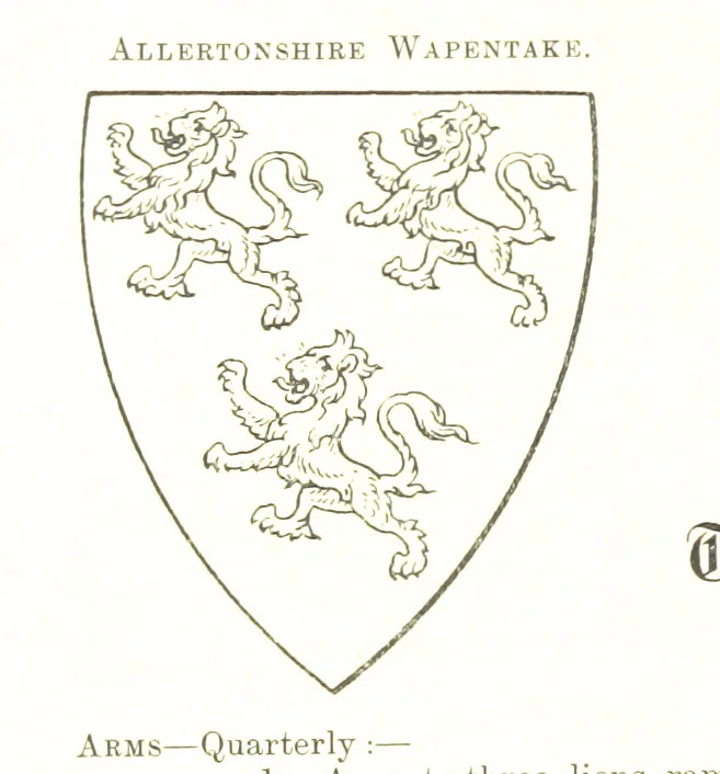 An illustration from Dugdale's Visitation of Yorkshire, [in 1665-66.] with additions. Edited by J. W. Clay, 1899, leaf 24