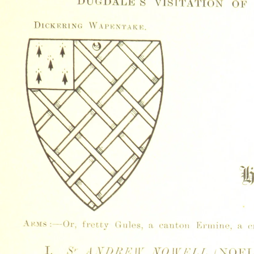 An illustration from Dugdale's Visitation of Yorkshire, [in 1665-66.] with additions. Edited by J. W. Clay, 1899, leaf 253