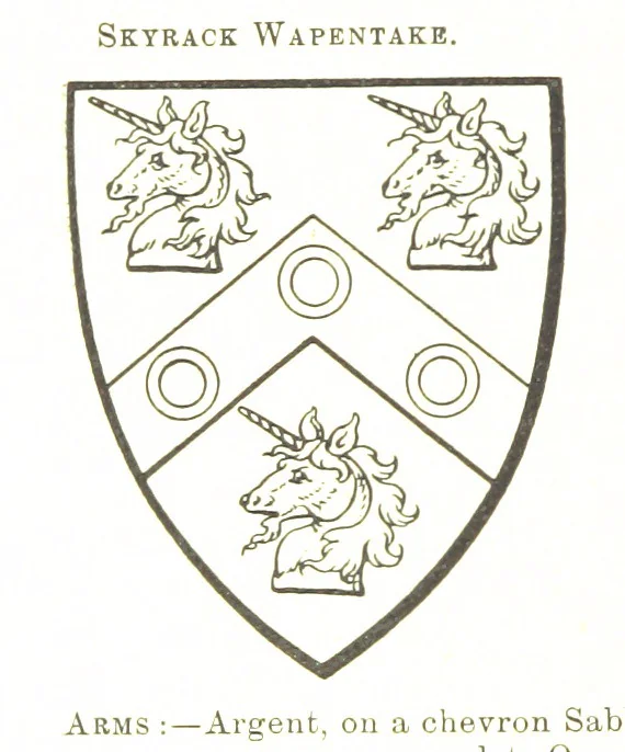An illustration from Dugdale's Visitation of Yorkshire, [in 1665-66.] with additions. Edited by J. W. Clay, 1899, leaf 336