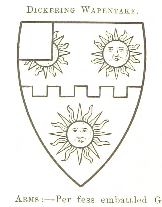An illustration from Dugdale's Visitation of Yorkshire, [in 1665-66.] with additions. Edited by J. W. Clay, 1899, leaf 404