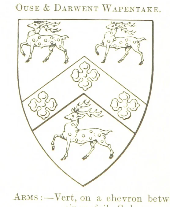 An illustration from Dugdale's Visitation of Yorkshire, [in 1665-66.] with additions. Edited by J. W. Clay, 1899, leaf 414
