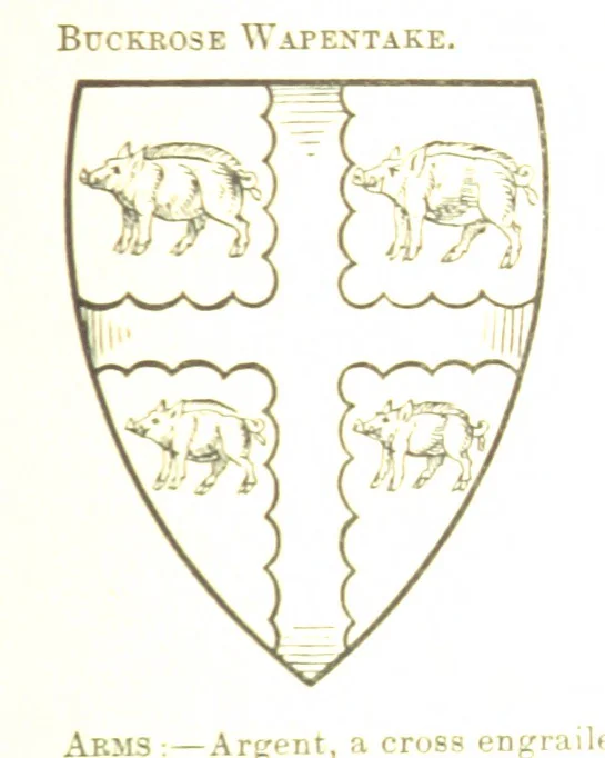 An illustration from Dugdale's Visitation of Yorkshire, [in 1665-66.] with additions. Edited by J. W. Clay, 1899, leaf 445