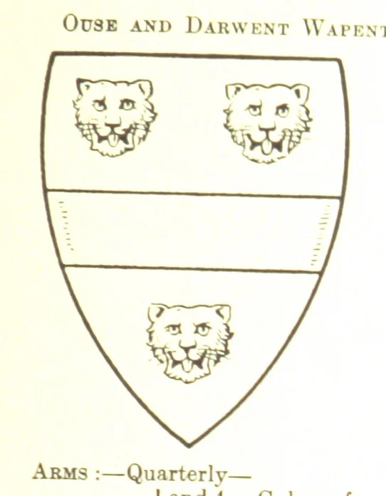 An illustration from Dugdale's Visitation of Yorkshire, [in 1665-66.] with additions. Edited by J. W. Clay, 1899, leaf 489