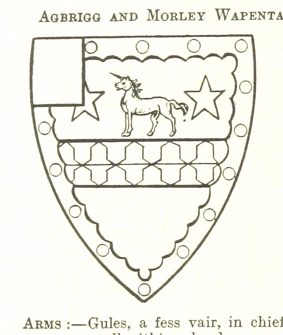 An illustration from Dugdale's Visitation of Yorkshire, [in 1665-66.] with additions. Edited by J. W. Clay, 1899, leaf 492