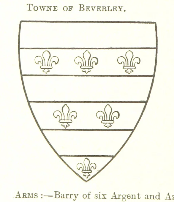 An illustration from Dugdale's Visitation of Yorkshire, [in 1665-66.] with additions. Edited by J. W. Clay, 1899, leaf 502