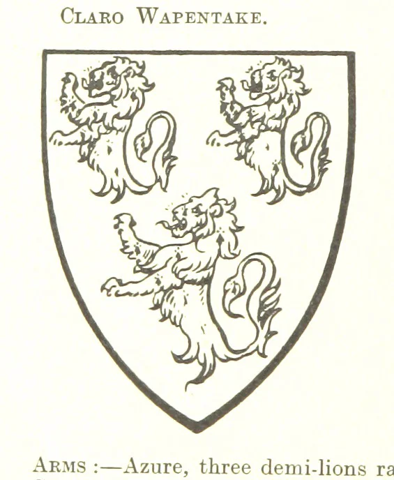 An illustration from Dugdale's Visitation of Yorkshire, [in 1665-66.] with additions. Edited by J. W. Clay, 1899, leaf 516