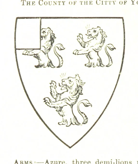 An illustration from Dugdale's Visitation of Yorkshire, [in 1665-66.] with additions. Edited by J. W. Clay, 1899, leaf 96