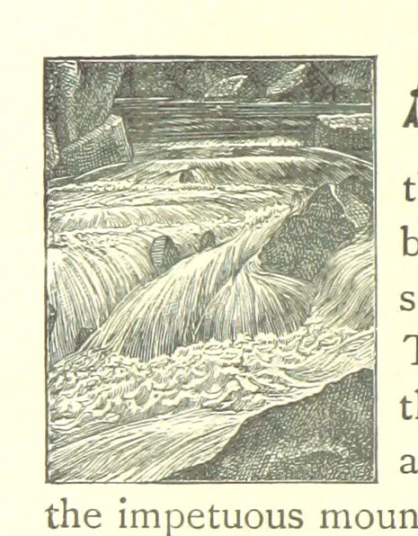 An illustration from Our Native Land, its scenery and associations. A series of 36 water-colour sketches after Rowbotham, Read, Needham, and other eminent artists. With descriptive notes. [The author of the text identified on the wrapper of pt. 1 as “the author of By Loch and by Land”, i.e. Jean L. Watson, 1879, leaf 100