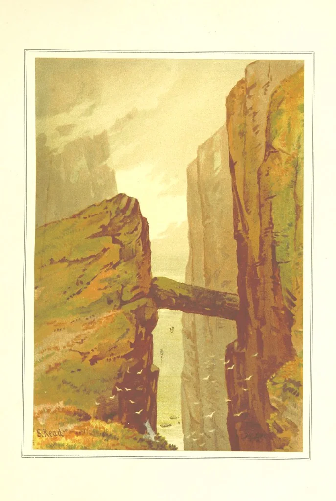 An illustration from Our Native Land, its scenery and associations. A series of 36 water-colour sketches after Rowbotham, Read, Needham, and other eminent artists. With descriptive notes. [The author of the text identified on the wrapper of pt. 1 as “the author of By Loch and by Land”, i.e. Jean L. Watson, 1879, leaf 133