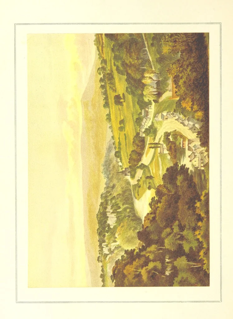 An illustration from Our Native Land, its scenery and associations. A series of 36 water-colour sketches after Rowbotham, Read, Needham, and other eminent artists. With descriptive notes. [The author of the text identified on the wrapper of pt. 1 as “the author of By Loch and by Land”, i.e. Jean L. Watson, 1879, leaf 144
