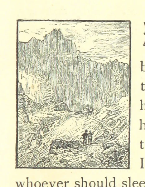 An illustration from Our Native Land, its scenery and associations. A series of 36 water-colour sketches after Rowbotham, Read, Needham, and other eminent artists. With descriptive notes. [The author of the text identified on the wrapper of pt. 1 as “the author of By Loch and by Land”, i.e. Jean L. Watson, 1879, leaf 163