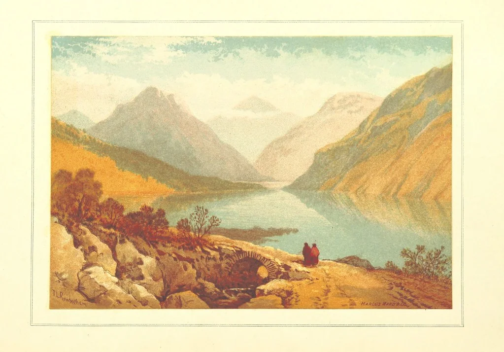 An illustration from Our Native Land, its scenery and associations. A series of 36 water-colour sketches after Rowbotham, Read, Needham, and other eminent artists. With descriptive notes. [The author of the text identified on the wrapper of pt. 1 as “the author of By Loch and by Land”, i.e. Jean L. Watson, 1879, leaf 32