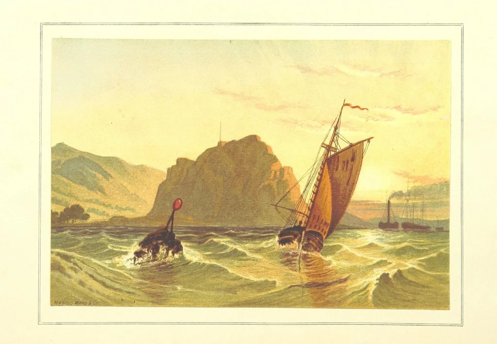 An illustration from Our Native Land, its scenery and associations. A series of 36 water-colour sketches after Rowbotham, Read, Needham, and other eminent artists. With descriptive notes. [The author of the text identified on the wrapper of pt. 1 as “the author of By Loch and by Land”, i.e. Jean L. Watson, 1879, leaf 58