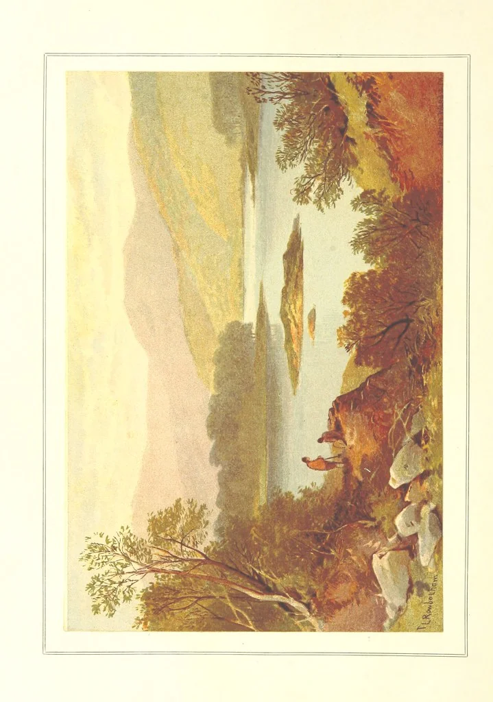 An illustration from Our Native Land, its scenery and associations. A series of 36 water-colour sketches after Rowbotham, Read, Needham, and other eminent artists. With descriptive notes. [The author of the text identified on the wrapper of pt. 1 as “the author of By Loch and by Land”, i.e. Jean L. Watson, 1879, leaf 74