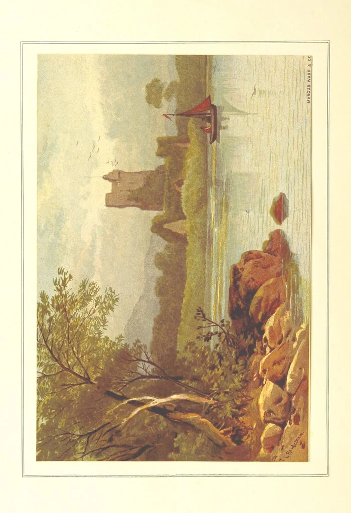 An illustration from Our Native Land, its scenery and associations. A series of 36 water-colour sketches after Rowbotham, Read, Needham, and other eminent artists. With descriptive notes. [The author of the text identified on the wrapper of pt. 1 as “the author of By Loch and by Land”, i.e. Jean L. Watson, 1879, leaf 80