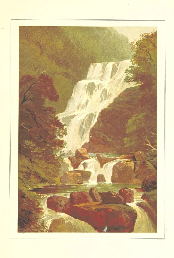 An illustration from Our Native Land, its scenery and associations. A series of 36 water-colour sketches after Rowbotham, Read, Needham, and other eminent artists. With descriptive notes. [The author of the text identified on the wrapper of pt. 1 as “the author of By Loch and by Land”, i.e. Jean L. Watson, 1879, leaf 85