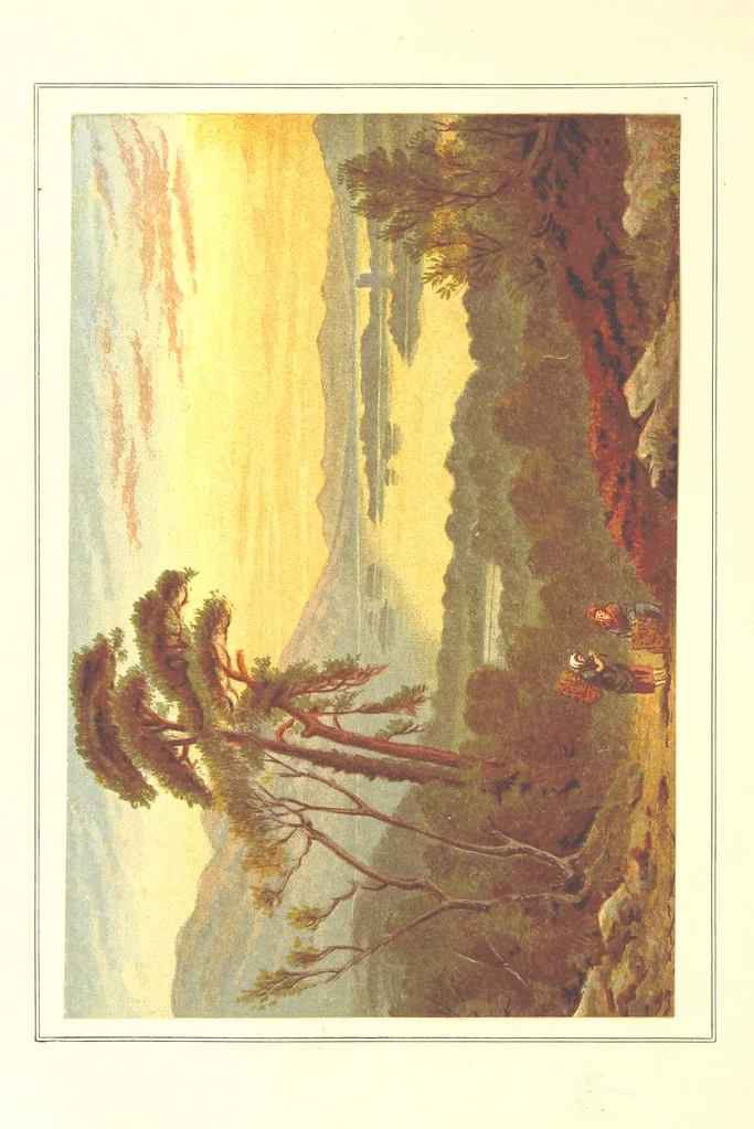 An illustration from Our Native Land, its scenery and associations. A series of 36 water-colour sketches after Rowbotham, Read, Needham, and other eminent artists. With descriptive notes. [The author of the text identified on the wrapper of pt. 1 as “the author of By Loch and by Land”, i.e. Jean L. Watson, 1879, leaf 96