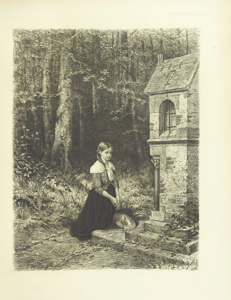 An illustration from Nature and Art: poems and pictures from the best authors and artists. Compiled by L. R. Estes. Illustrated with ... etchings ... and ... illustrations, etc, 1890, leaf 115