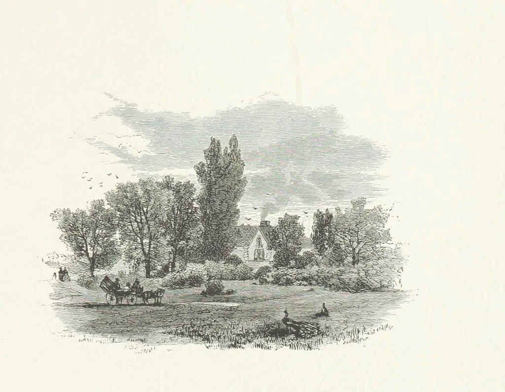 An illustration from Nature and Art: poems and pictures from the best authors and artists. Compiled by L. R. Estes. Illustrated with ... etchings ... and ... illustrations, etc, 1890, leaf 117