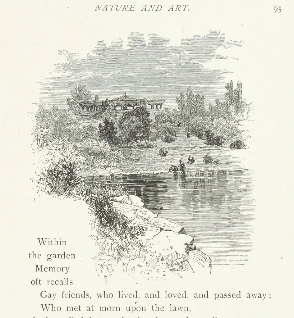 An illustration from Nature and Art: poems and pictures from the best authors and artists. Compiled by L. R. Estes. Illustrated with ... etchings ... and ... illustrations, etc, 1890, leaf 119