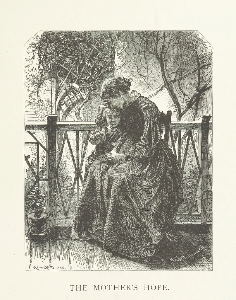 An illustration from Nature and Art: poems and pictures from the best authors and artists. Compiled by L. R. Estes. Illustrated with ... etchings ... and ... illustrations, etc, 1890, leaf 167
