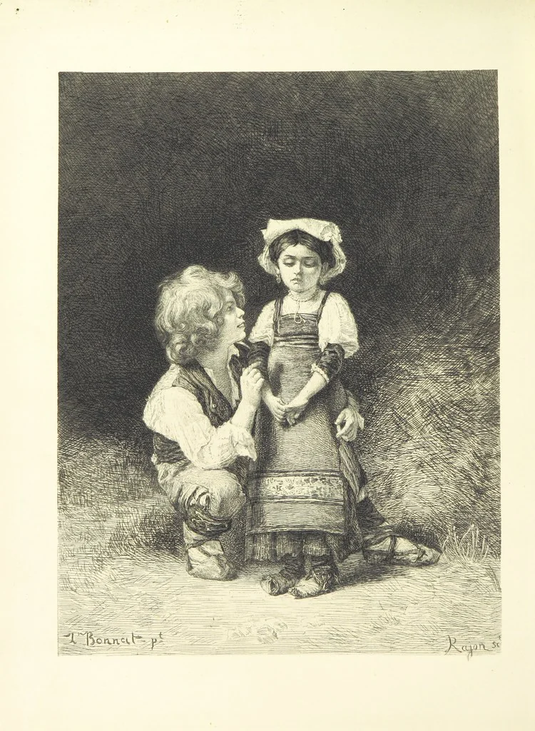 An illustration from Nature and Art: poems and pictures from the best authors and artists. Compiled by L. R. Estes. Illustrated with ... etchings ... and ... illustrations, etc, 1890, leaf 8