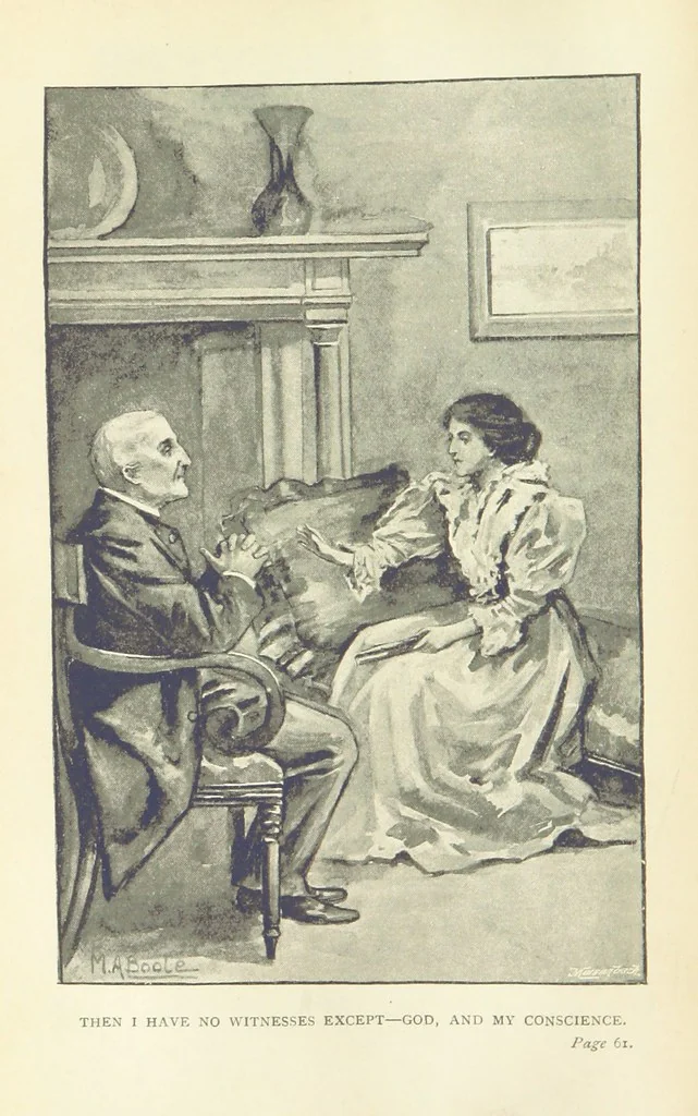 An illustration from At the Mercy of Tiberius, 1897, leaf 68