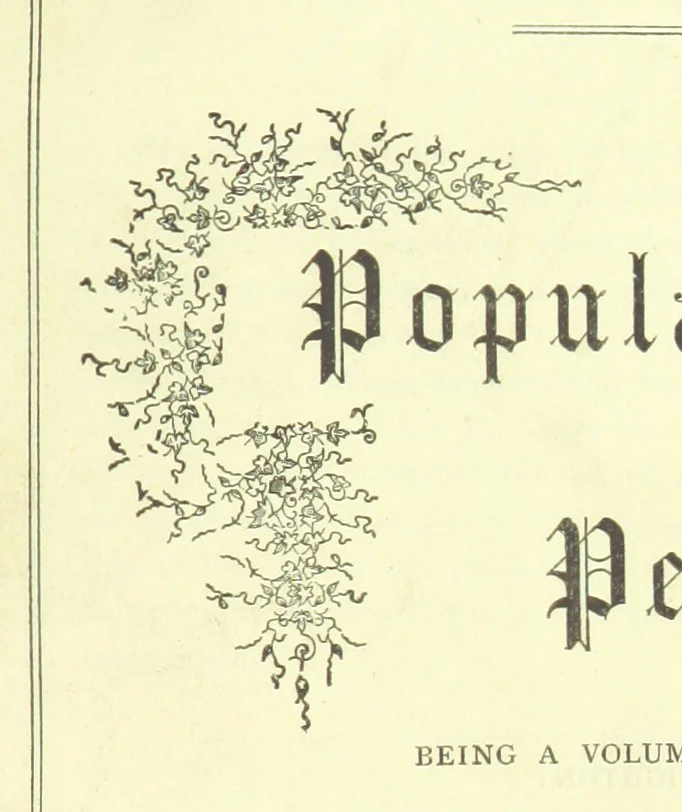 An illustration from Popular Poets of the period ... being ... biographical & critical sketches ... of poets of our own time and country, with ... selections from their works ... Edited by F. A. H. E, 1888, leaf 5