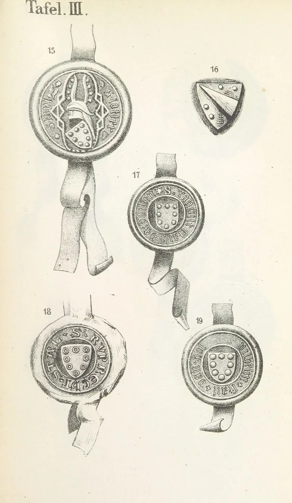 An illustration from Forschungen auf dem Gebiete der Rheinischen und Westphälischen Geschichte, etc, 1864, leaf 575