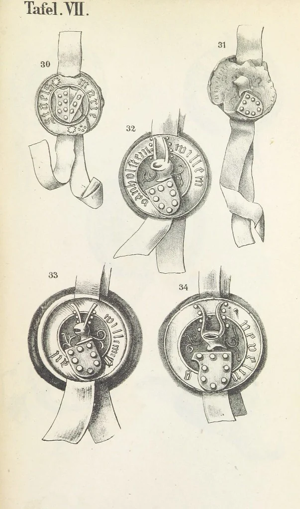 An illustration from Forschungen auf dem Gebiete der Rheinischen und Westphälischen Geschichte, etc, 1864, leaf 583