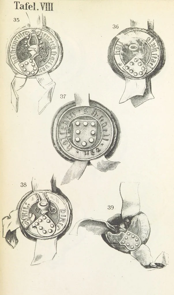 An illustration from Forschungen auf dem Gebiete der Rheinischen und Westphälischen Geschichte, etc, 1864, leaf 585