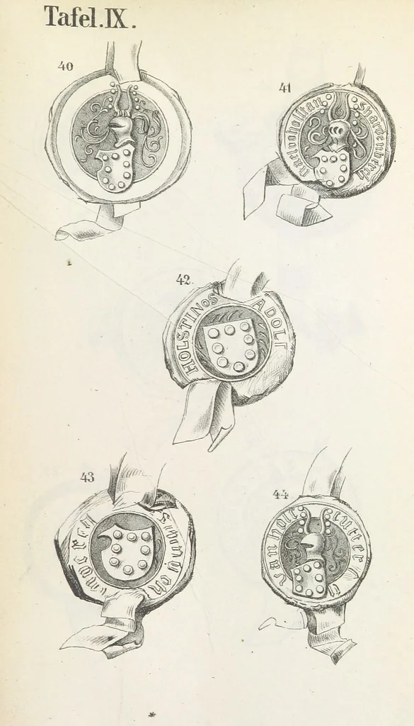 An illustration from Forschungen auf dem Gebiete der Rheinischen und Westphälischen Geschichte, etc, 1864, leaf 587