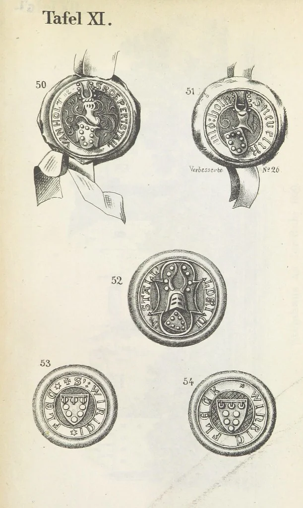 An illustration from Forschungen auf dem Gebiete der Rheinischen und Westphälischen Geschichte, etc, 1864, leaf 591