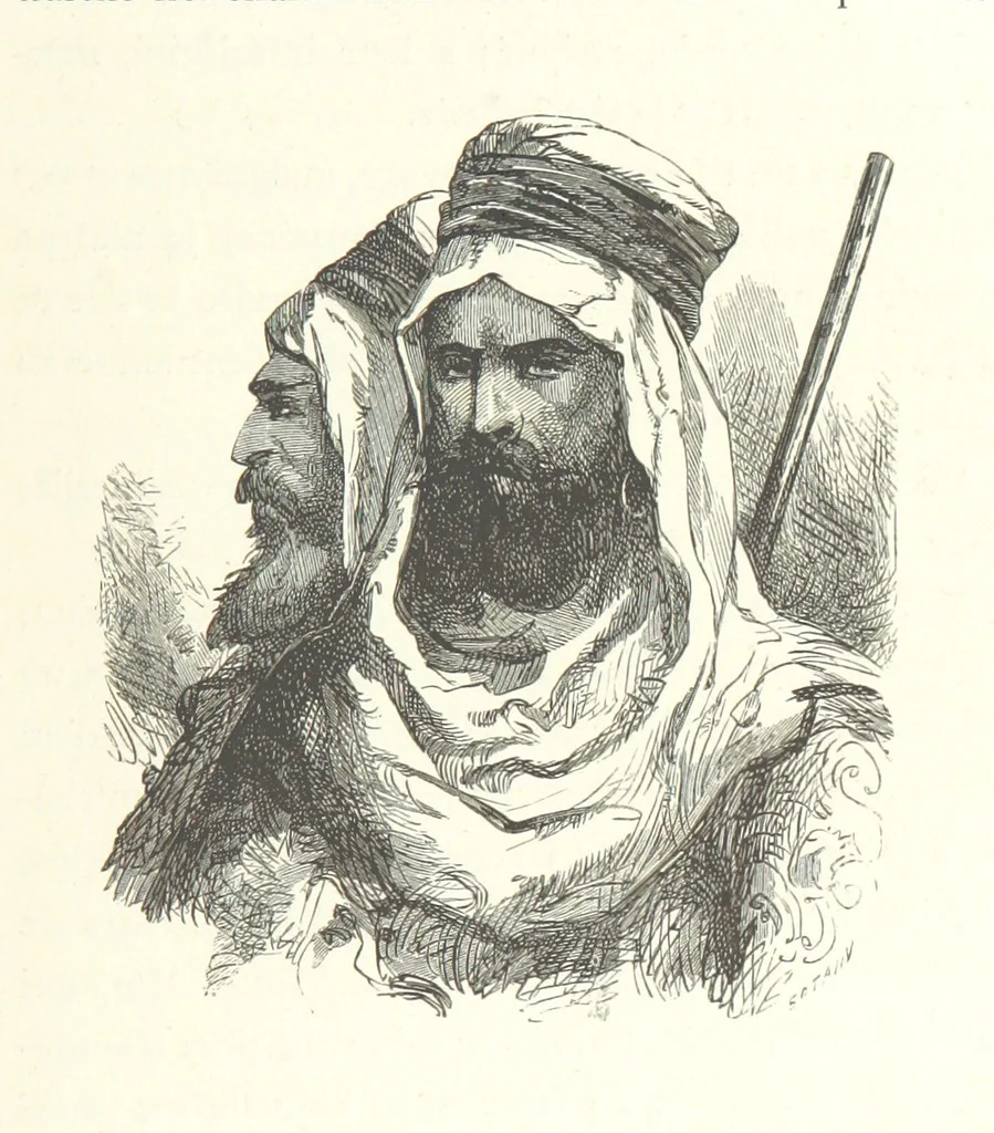 An illustration from Kabyles et Kroumirs ... Dessins de MM. Andrieux, Duhousset, C. Gosselin, II. Vogel, d'après le croquis de l'auteur. Gravure de F. Méaulle, 1882, leaf 117