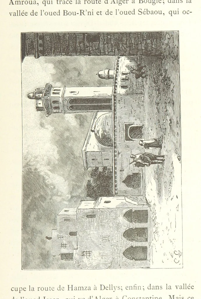 An illustration from Kabyles et Kroumirs ... Dessins de MM. Andrieux, Duhousset, C. Gosselin, II. Vogel, d'après le croquis de l'auteur. Gravure de F. Méaulle, 1882, leaf 153
