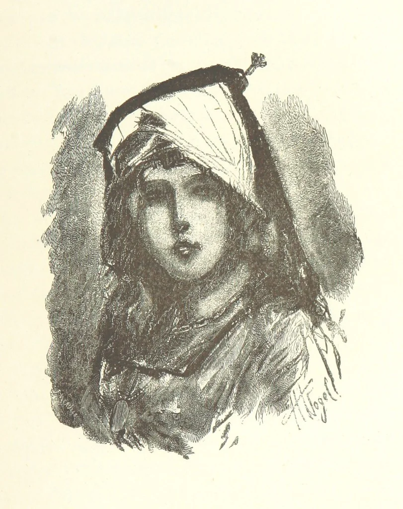 An illustration from Kabyles et Kroumirs ... Dessins de MM. Andrieux, Duhousset, C. Gosselin, II. Vogel, d'après le croquis de l'auteur. Gravure de F. Méaulle, 1882, leaf 207